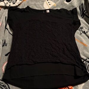 NOBO Black Lace Women's Blouse medium 7/9